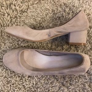 Jeffrey Campbell Grey Suede Block Heels Size 6.5